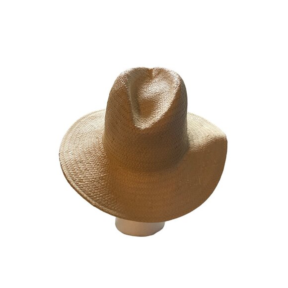 San Diego Hat Company Straw Fedora | Natural Woven Wide Brim Summer Sun Hat - Picture 3 of 8